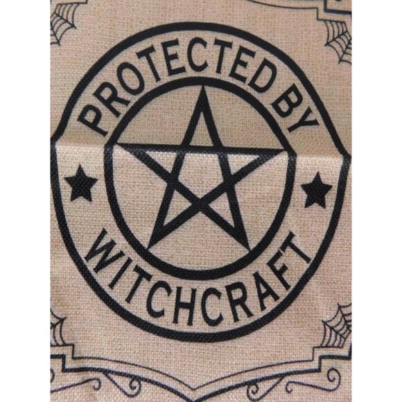 Protected by Witchcraft Garden Flag Halloween Outdoor Yard Banner Pagan Wicca - Picture 5 of 6